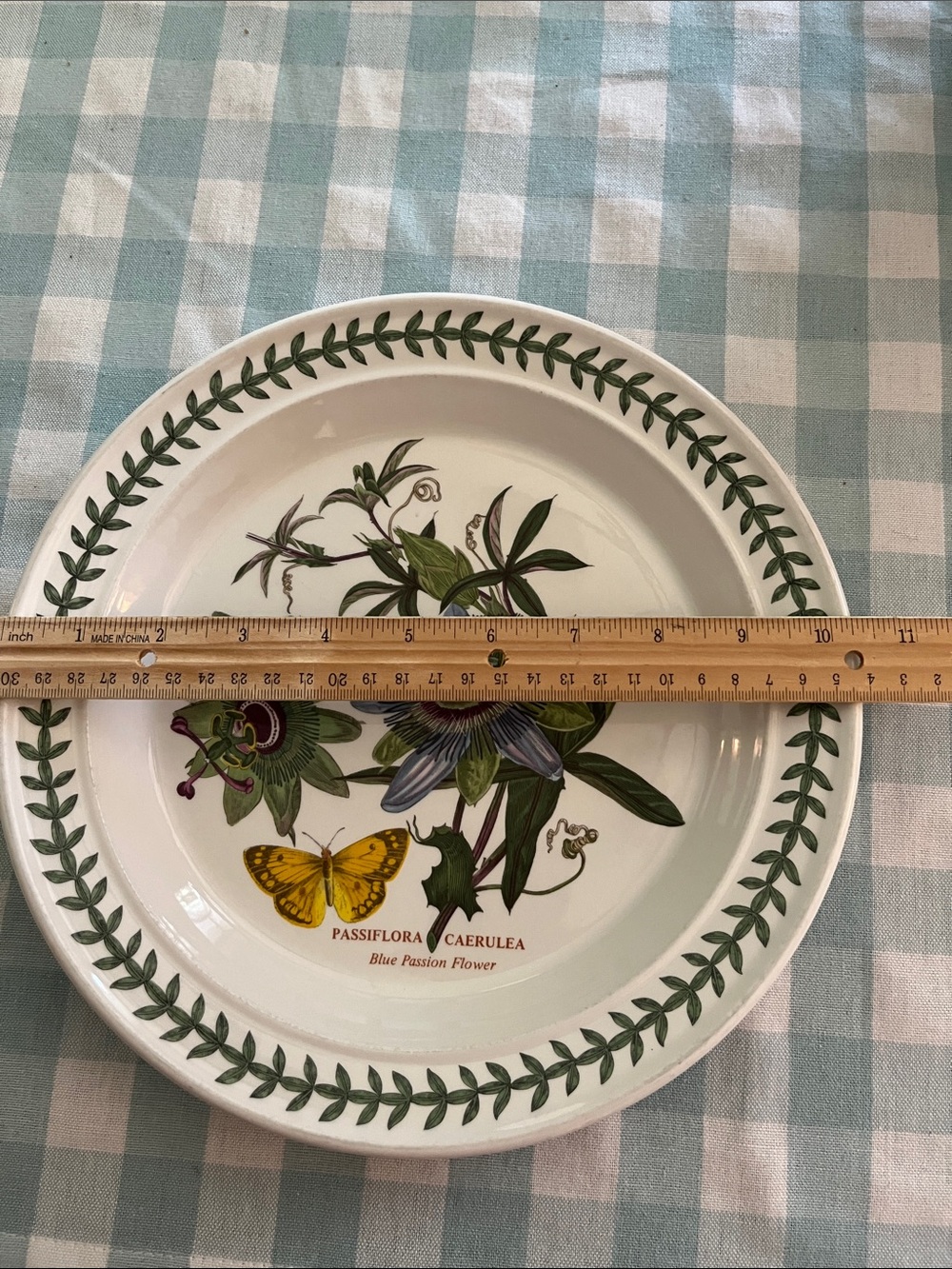Portmeirion Blue Passion Flower 10.5” Plate - Excellent - Picture 2 of 4